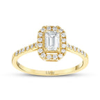 0,69 ct. Diamant Smaragd Ring