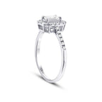 0,69 ct. Diamant Smaragd Ring