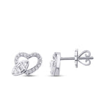 0,37 ct. Diamant Baguette Herz Ohrringe