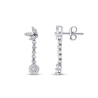 0,52 ct. Diamant Blumen Ohrringe