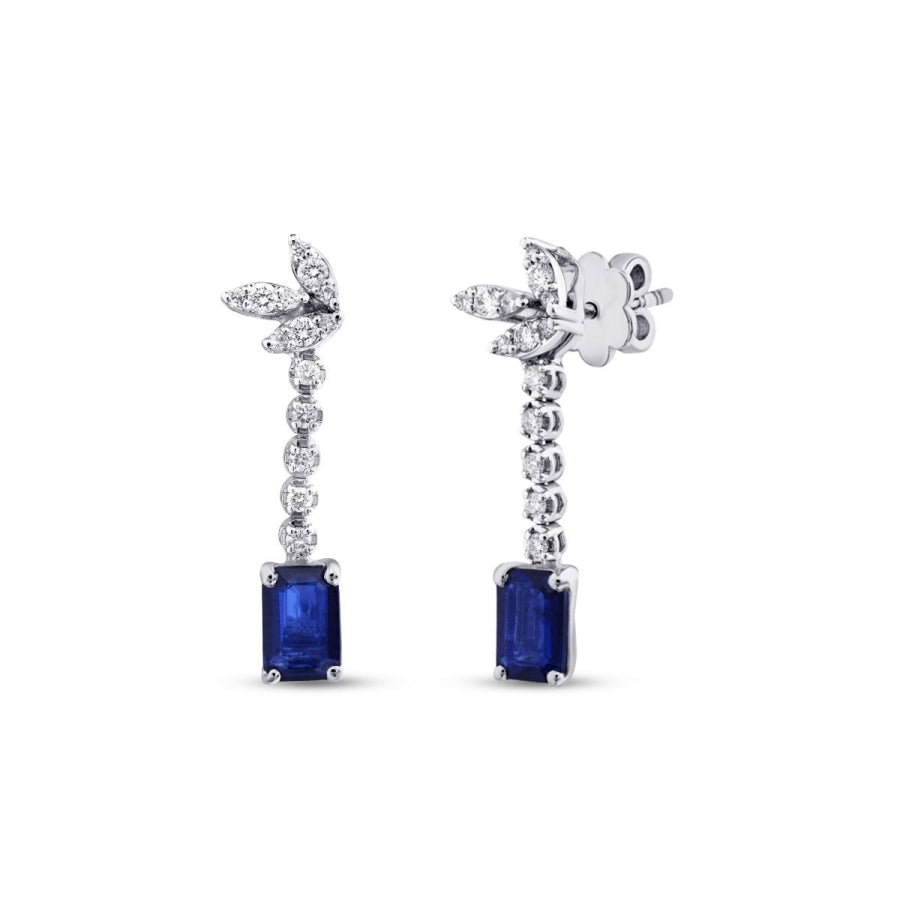 1.38 ct. Diamant Saphir Ohrringe