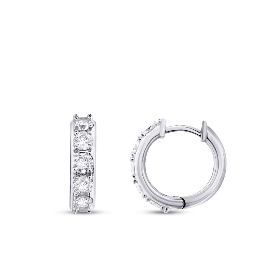 1,00 ct. Diamant Creolen Ohrringe