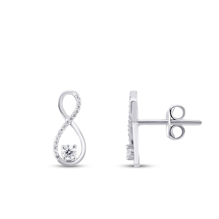 0,18 ct. Diamant Infinity Ohrringe