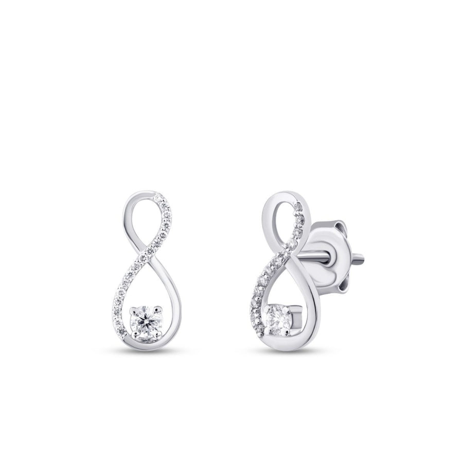 0,18 ct. Diamant Infinity Ohrringe