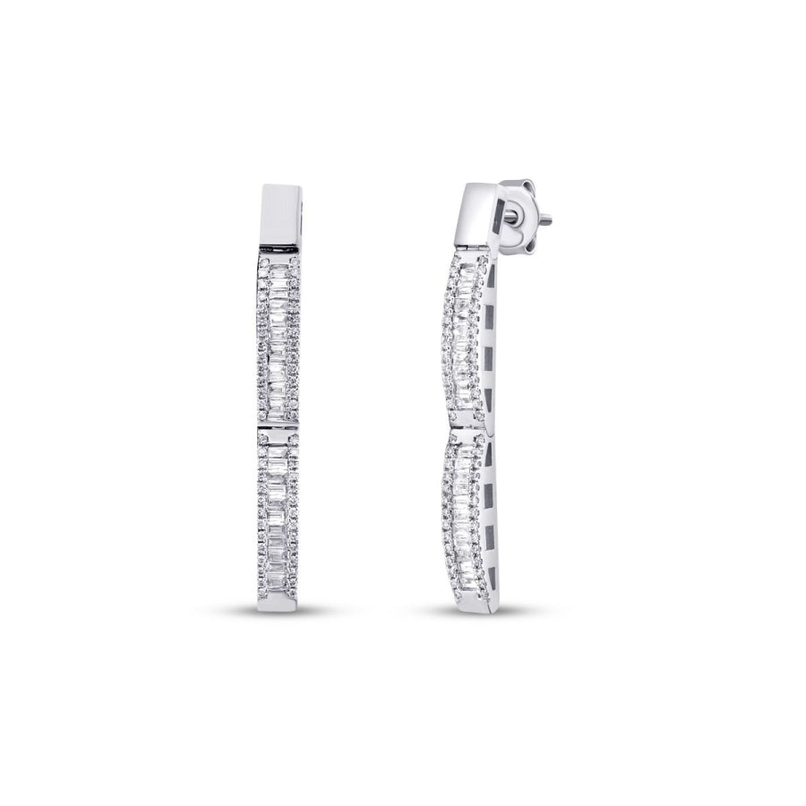 0,69 ct. Diamant Baguette Ohrringe