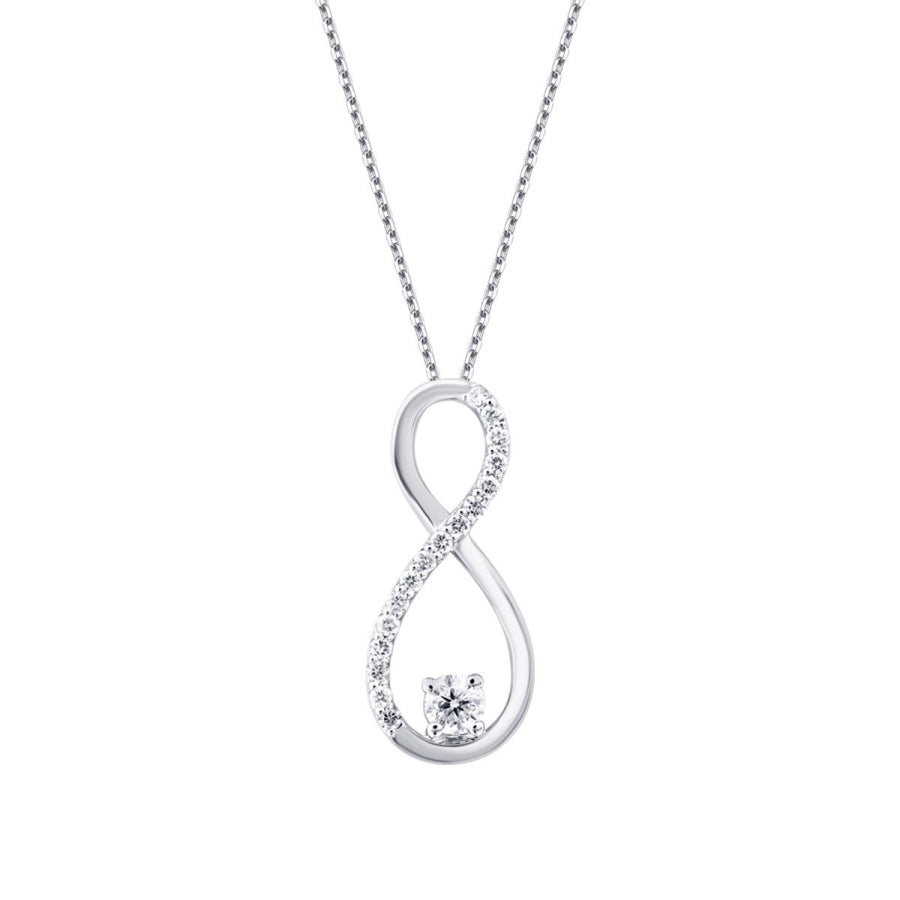 0,10 ct. Diamant Infinity Halskette