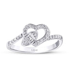 0,26 ct. Diamant Baguette Herz Ring