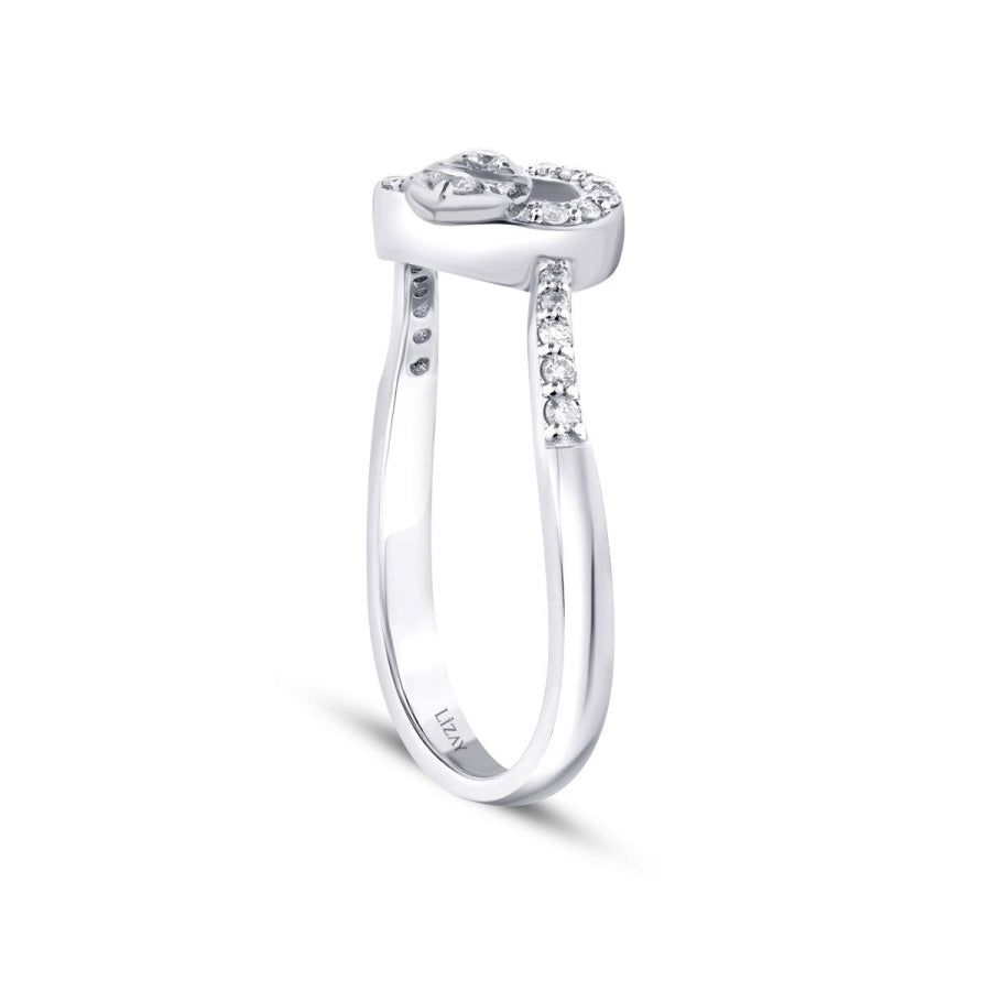 0.26 ct. Diamant Baguette Herz Ring