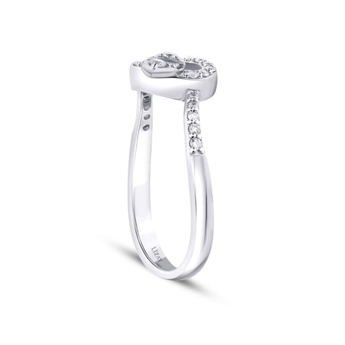 0.26 ct. Diamant Baguette Herz Ring