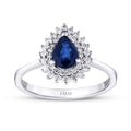 0,96 ct. Diamant Saphir Ring