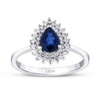0,96 ct. Diamant Saphir Ring