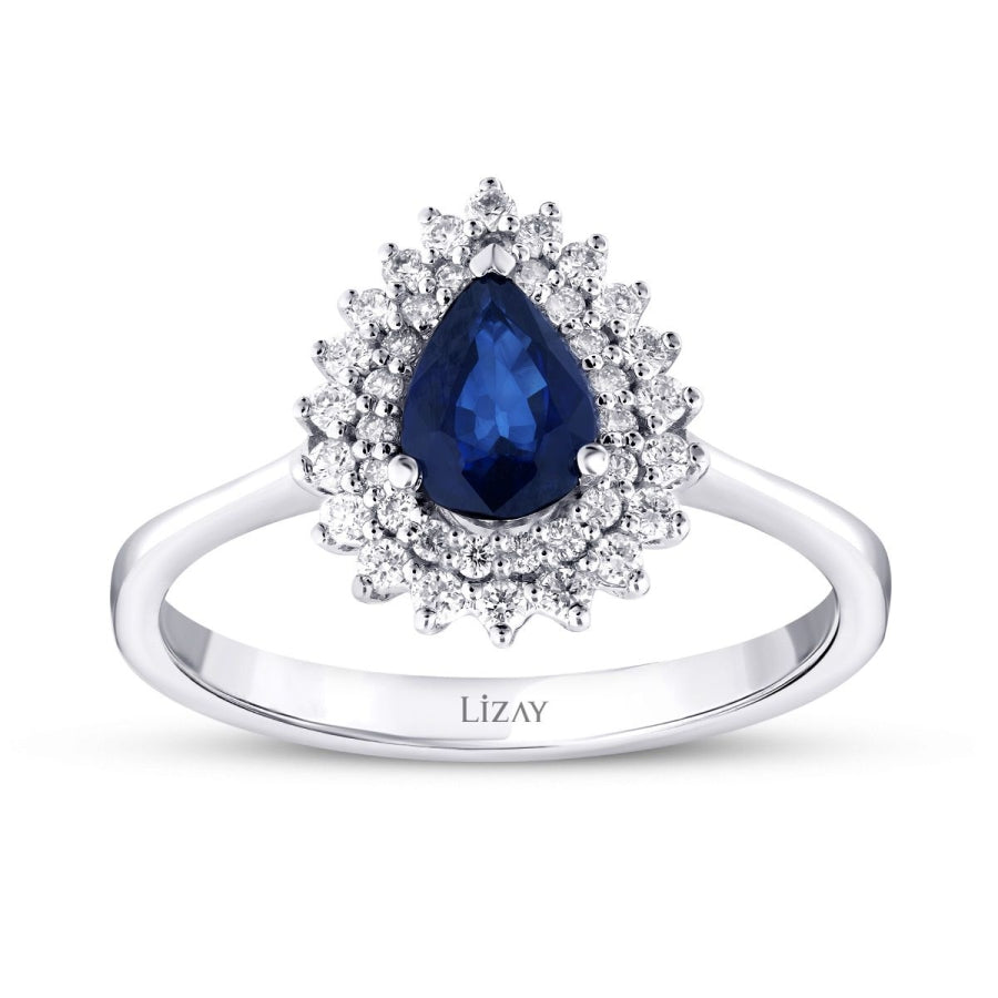 0.96 ct. Diamant Saphir Ring