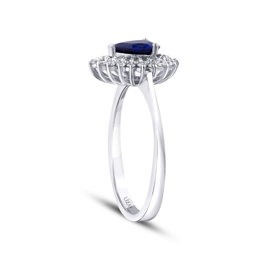 0.96 ct. Diamant Saphir Ring