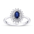 1,04 ct. Diamant Saphir Ring