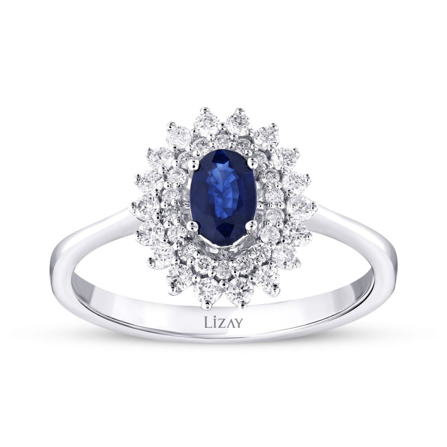 1.04 ct. Diamant Saphir Ring
