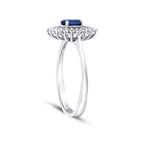 1,04 ct. Diamant Saphir Ring