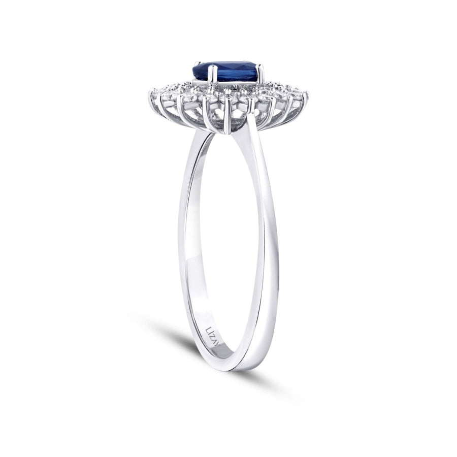 1.04 ct. Diamant Saphir Ring