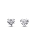 0,20 ct. Diamant Baguette Herz Ohrringe
