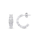 1,82 ct. Diamant Baguette Creolen Ohrringe