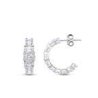 1,82 ct. Diamant Baguette Creolen Ohrringe