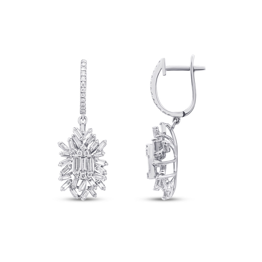 1.36 ct. Diamant Baguette Ohrringe