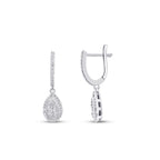 0,47 ct. Diamant Tropfen Baguette Ohrringe