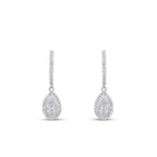 0,47 ct. Diamant Tropfen Baguette Ohrringe