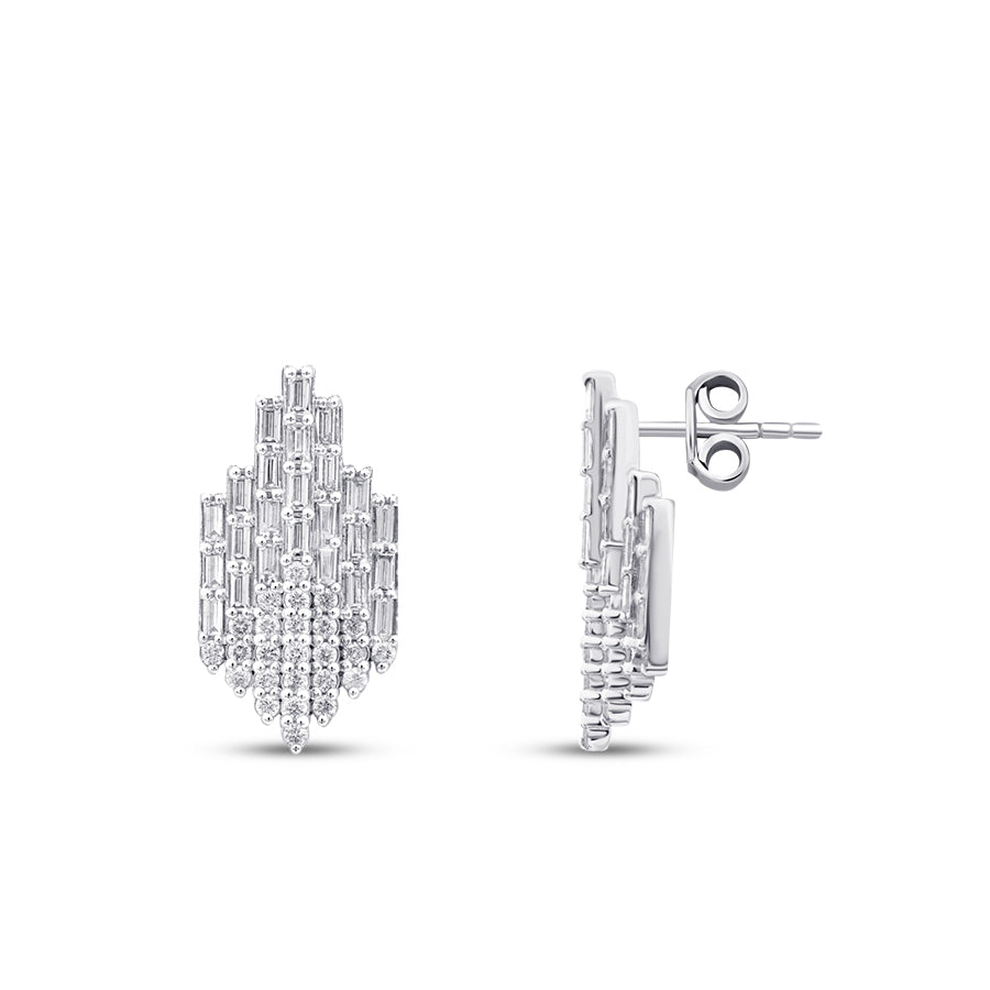 1,00 ct. Diamant Baguette Ohrringe
