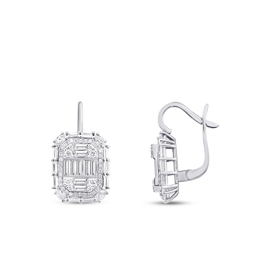2.79 ct. Diamant Baguette Ohrringe