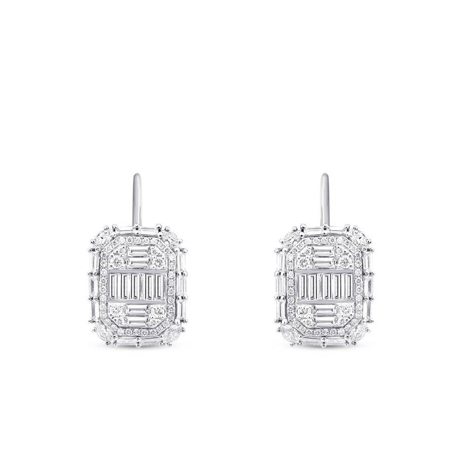 2.79 ct. Diamant Baguette Ohrringe