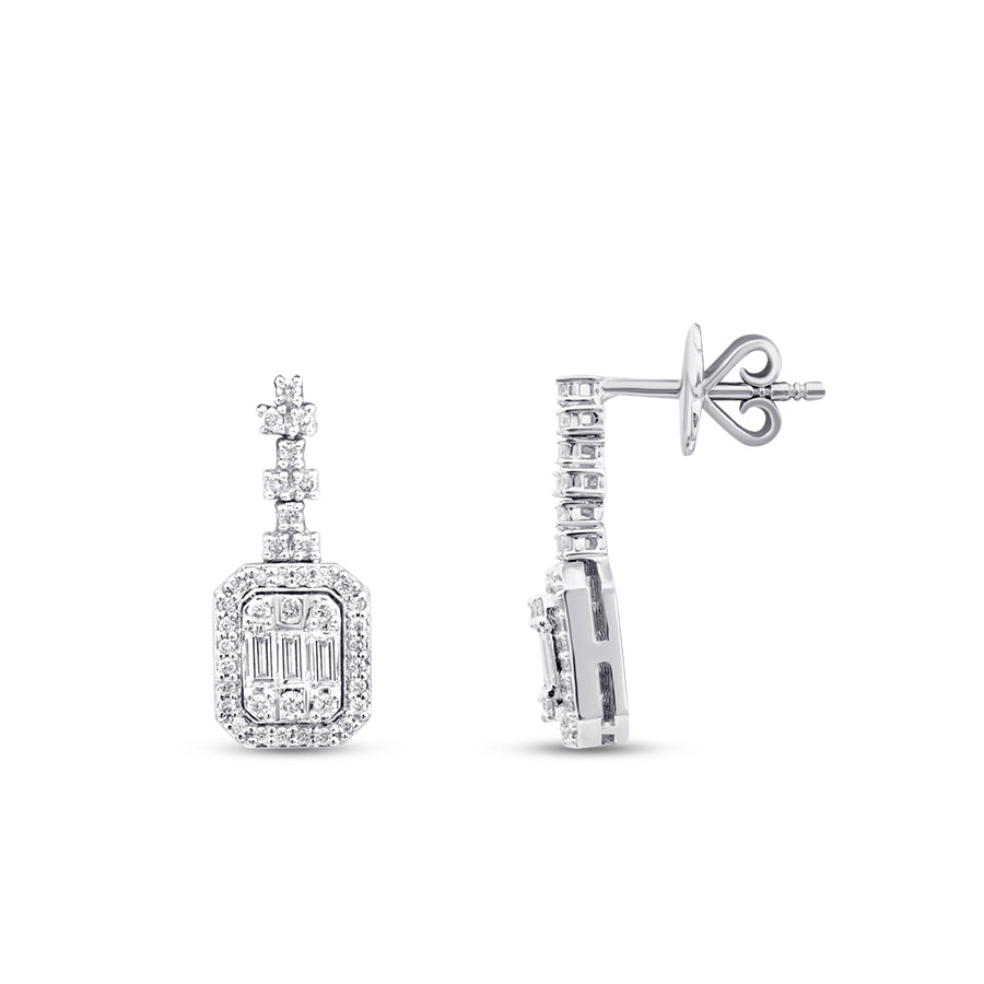0.59 ct. Diamant Baguette Ohrringe
