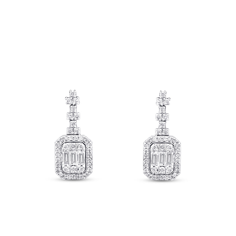 0.59 ct. Diamant Baguette Ohrringe