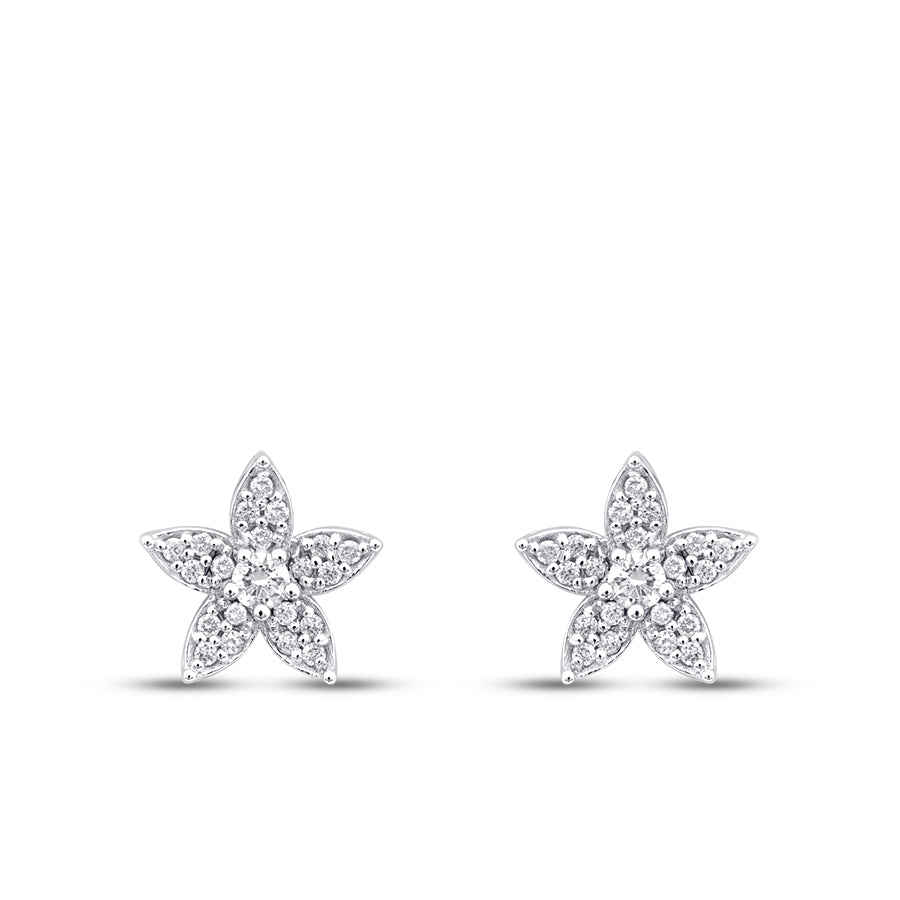 0,34 ct. Diamant Blumen Ohrringe