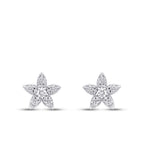 0,34 ct. Diamant Blumen Ohrringe