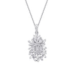 0,68 ct. Diamant Baguette Halskette