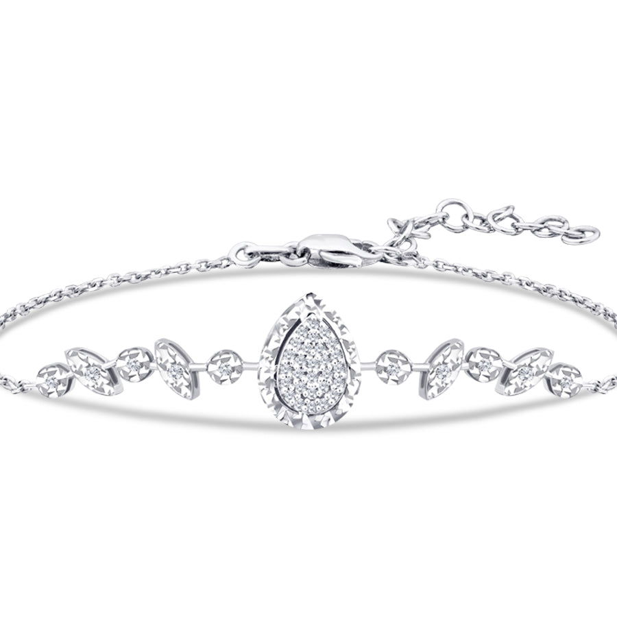 0,09 ct. Diamant Tropfen Armband