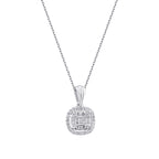 0,19 ct. Diamant Baguette Halskette