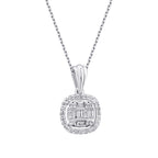 0,19 ct. Diamant Baguette Halskette
