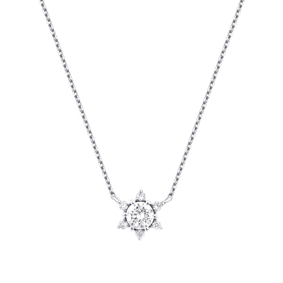 0.36 ct. Diamant Trend Blumen Halskette