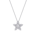 0,16 ct. Diamant Blumen Halskette