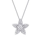 0,16 ct. Diamant Blumen Halskette