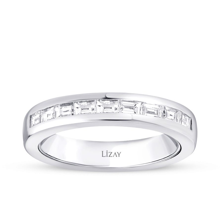 0.56 ct. Diamant Baguette Halb-Eternity Ring