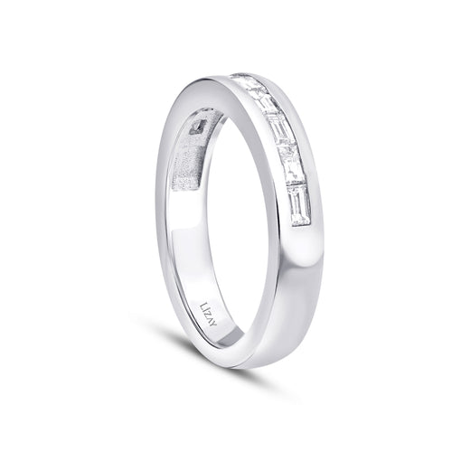 0,56 ct. Diamant Baguette Halb-Memoire-Ring