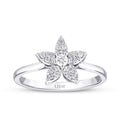 0,16 ct. Diamant Blumen Ring