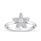 0,16 ct. Diamant Blumen Ring
