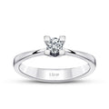 0.10 ct. Diamant Rund Solitär Verlobungsring