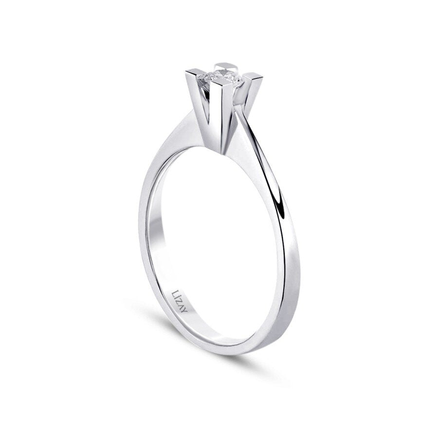 0,10 ct. Diamant Brillant Solitär Verlobungsring