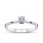 0.10 ct. Diamant Rund Solitär Verlobungsring