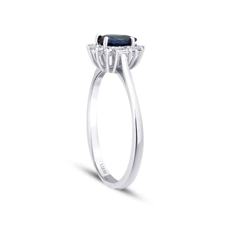 0,59 ct. Diamant Saphir Ring