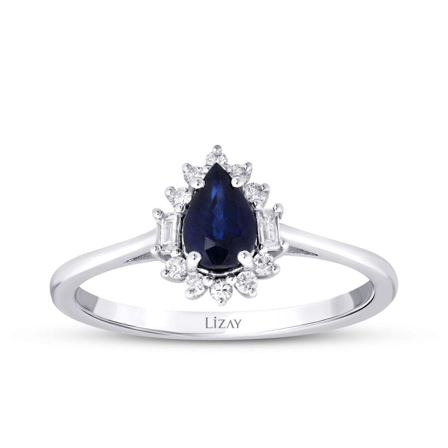 0,59 ct. Diamant Saphir Ring